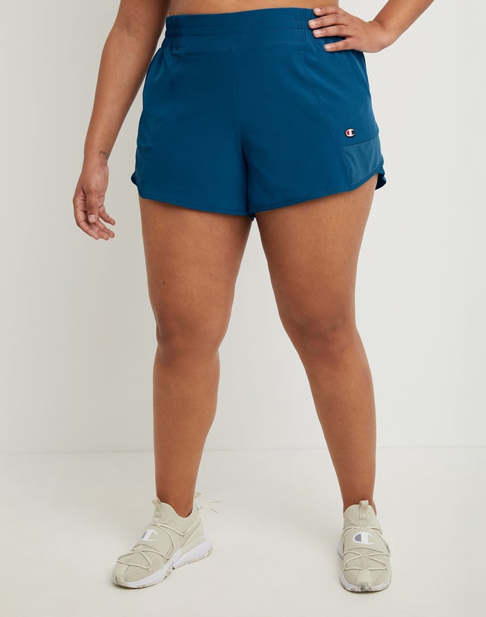 Champion Dame Shorts Blå - Plus Absolute Woven 4 - Danmark MDK-804692